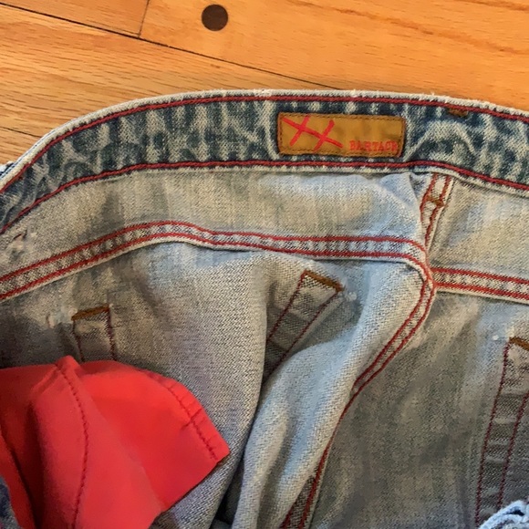 Vintage Bartack faded button fly blue jeans - Picture 4 of 11